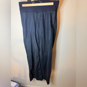 Seven7 wide leg dark Blue Cotton maternity Jeans